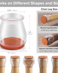 FloorGuard Silicone Chair Leg Protectors 4PCs