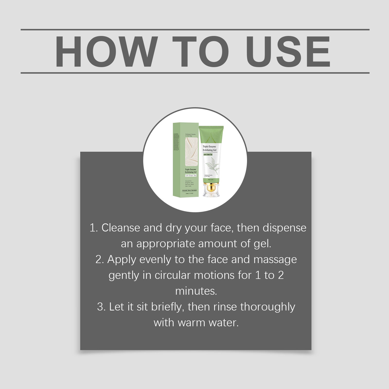 Green Tea Exfoliating Facial Gel Gentle Cleanser
