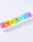 7-Day Rainbow Pill Organizer – Compact & Colorful Travel Companion
