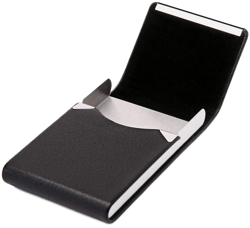 Leather Aluminum Metal Business Card Holder For Men's