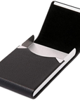 Leather Aluminum Metal Business Card Holder For Men's
