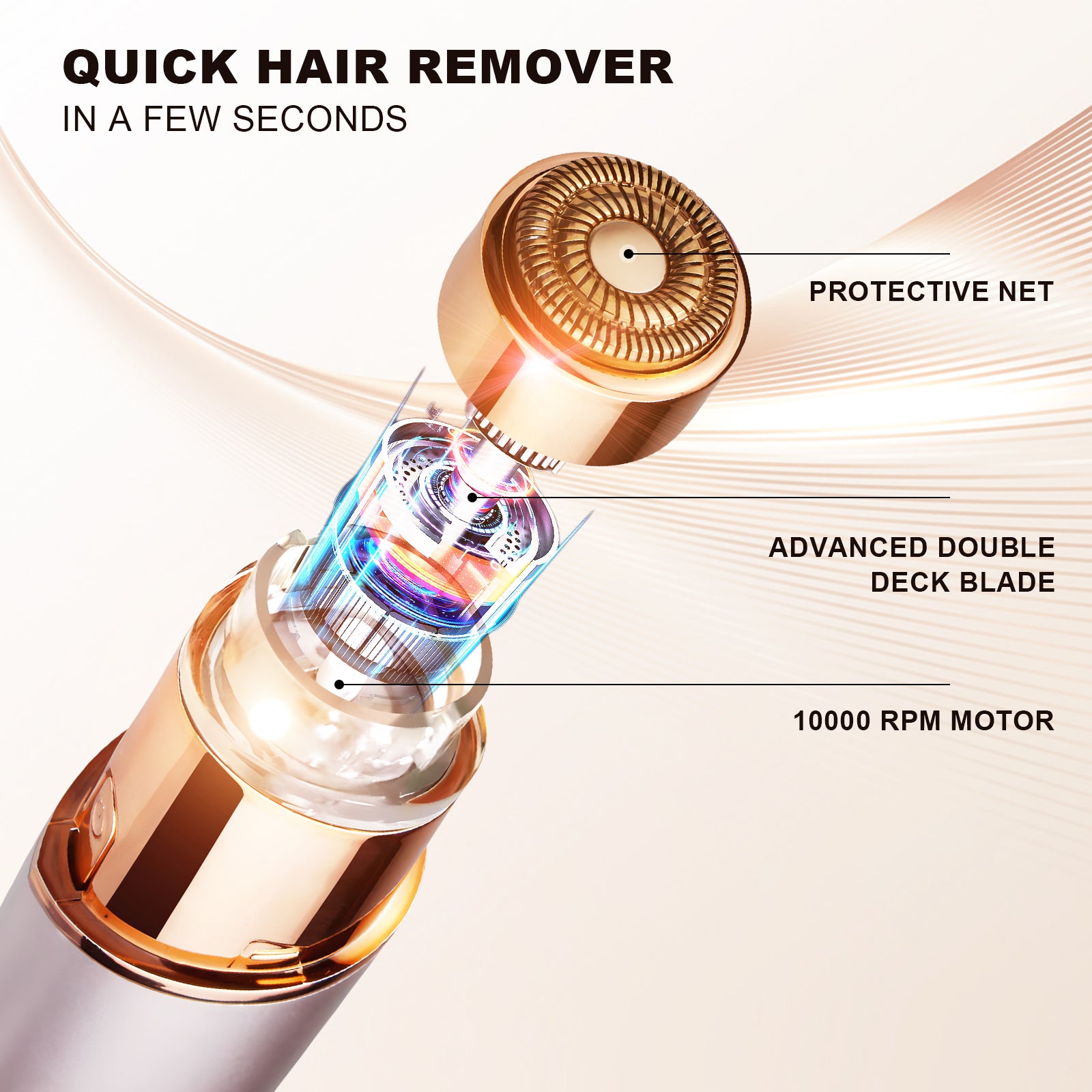 Rechargeable 2 in 1 Eyebrow Trimmer and Face Shavers for Women