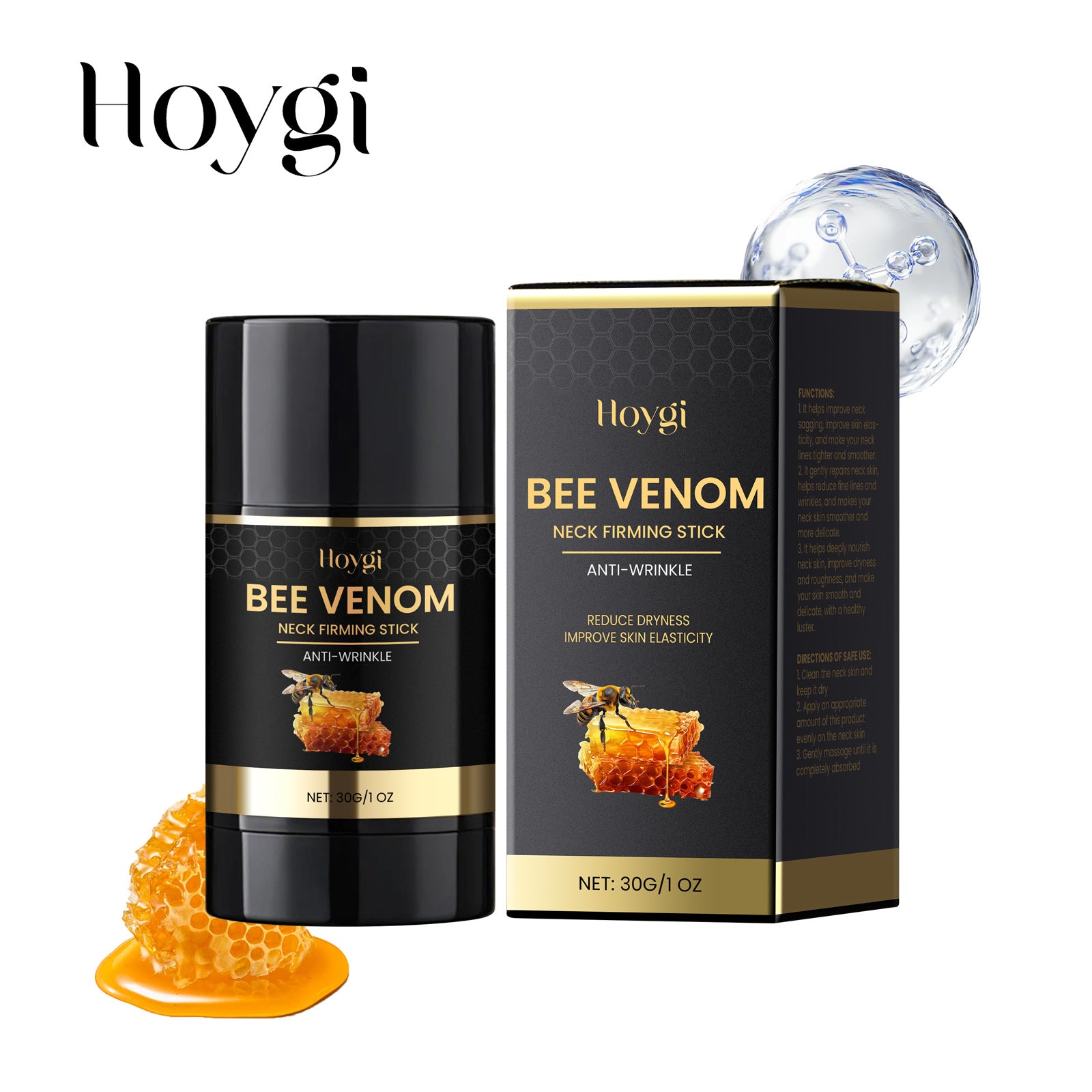 Bee Venom Neck Skin Smooth and Delicate Hydrating Elasticity Stick