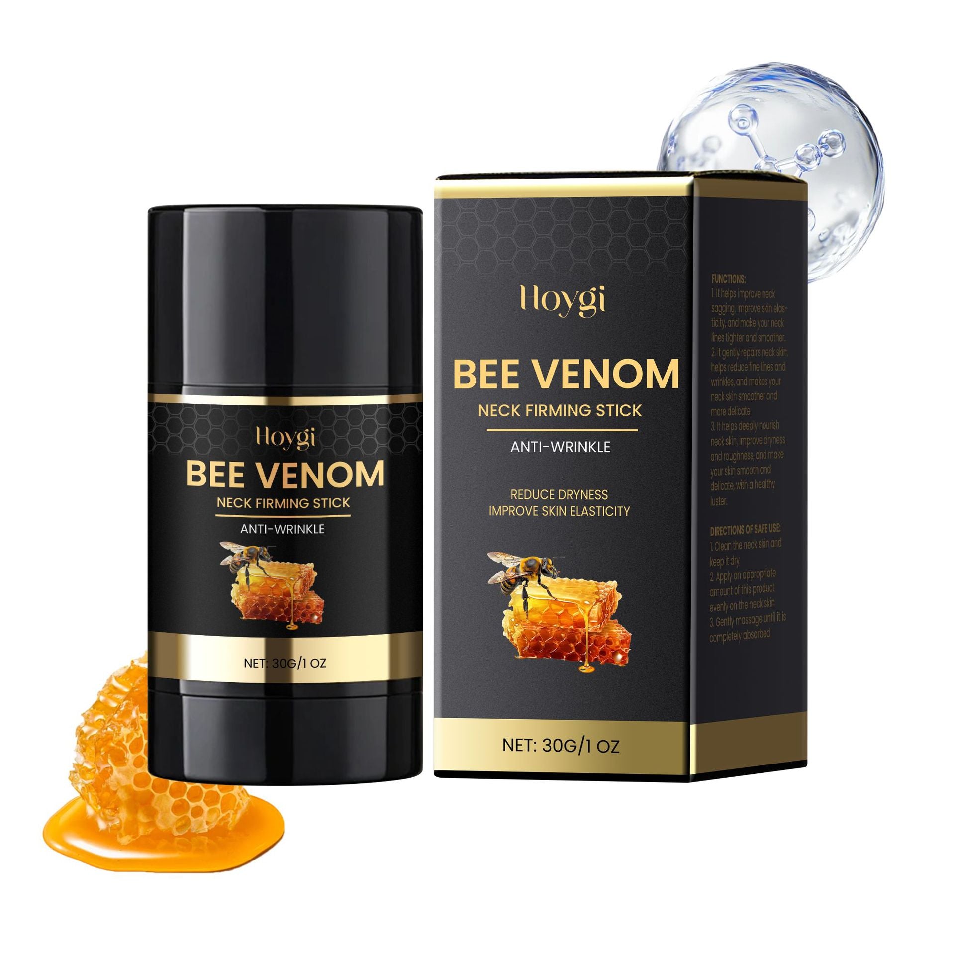 Bee Venom Neck Skin Smooth and Delicate Hydrating Elasticity Stick