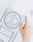 Multifunctional Geometric Plastic Ruler📐