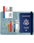 Genuine Leather Travel Passport Holder Wallet