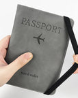 Genuine Leather Travel Passport Holder Wallet