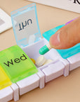 7-Day Rainbow Pill Organizer – Compact & Colorful Travel Companion