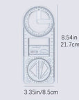 Multifunctional Geometric Plastic Ruler📐