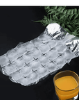 Pack of 10 Self-Seal 24-Grid Kitchen Ice Bags for Easy Ice Cube Making