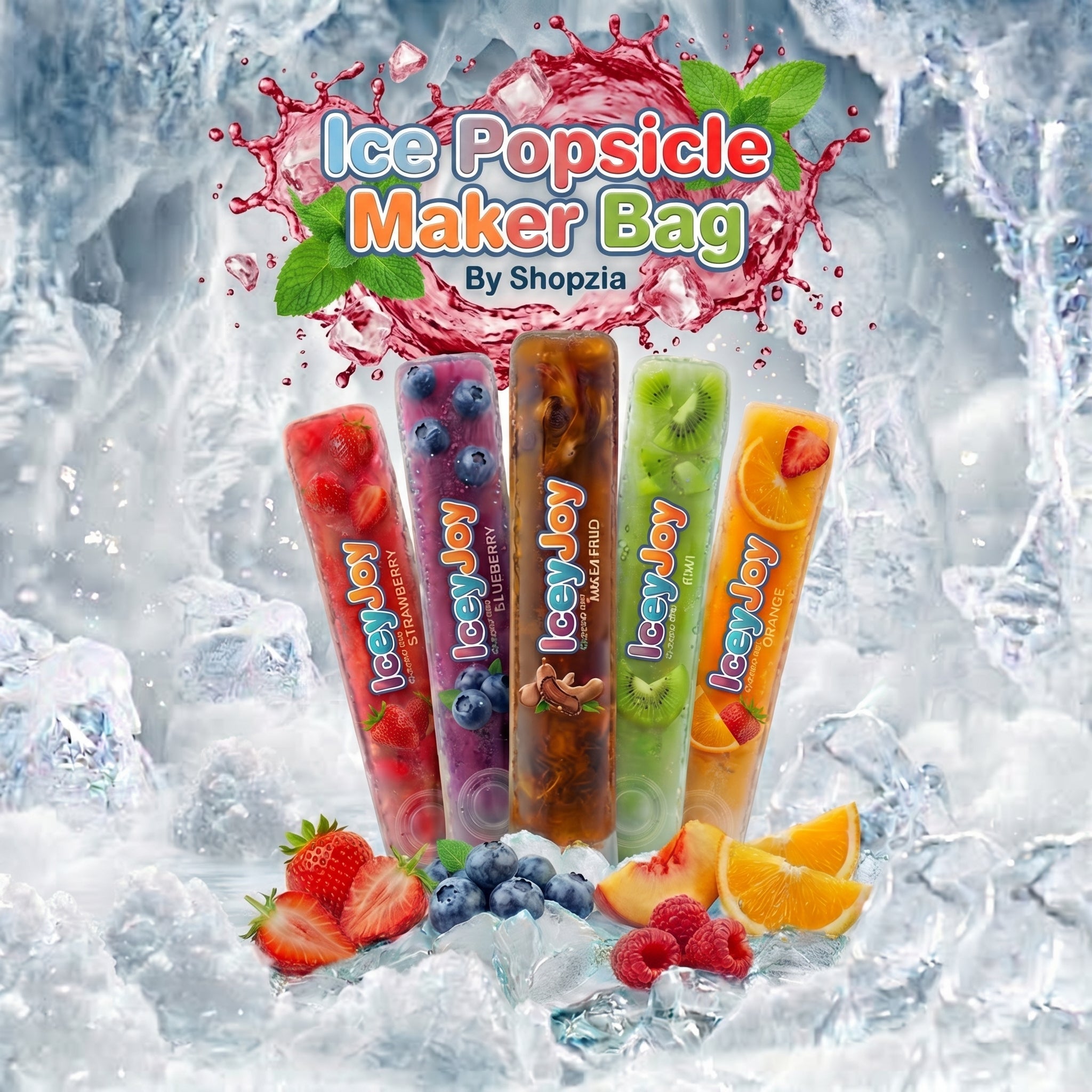 Reusable Nostalgic Ice Pop Maker Bag