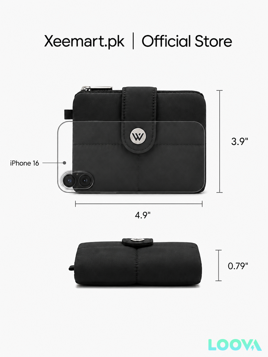 Puffer wallet RFID Card Holder