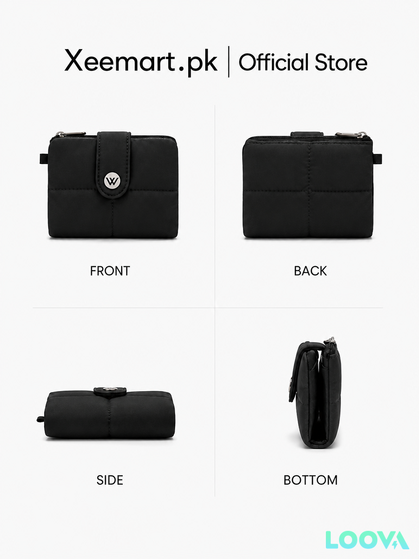 Puffer wallet RFID Card Holder
