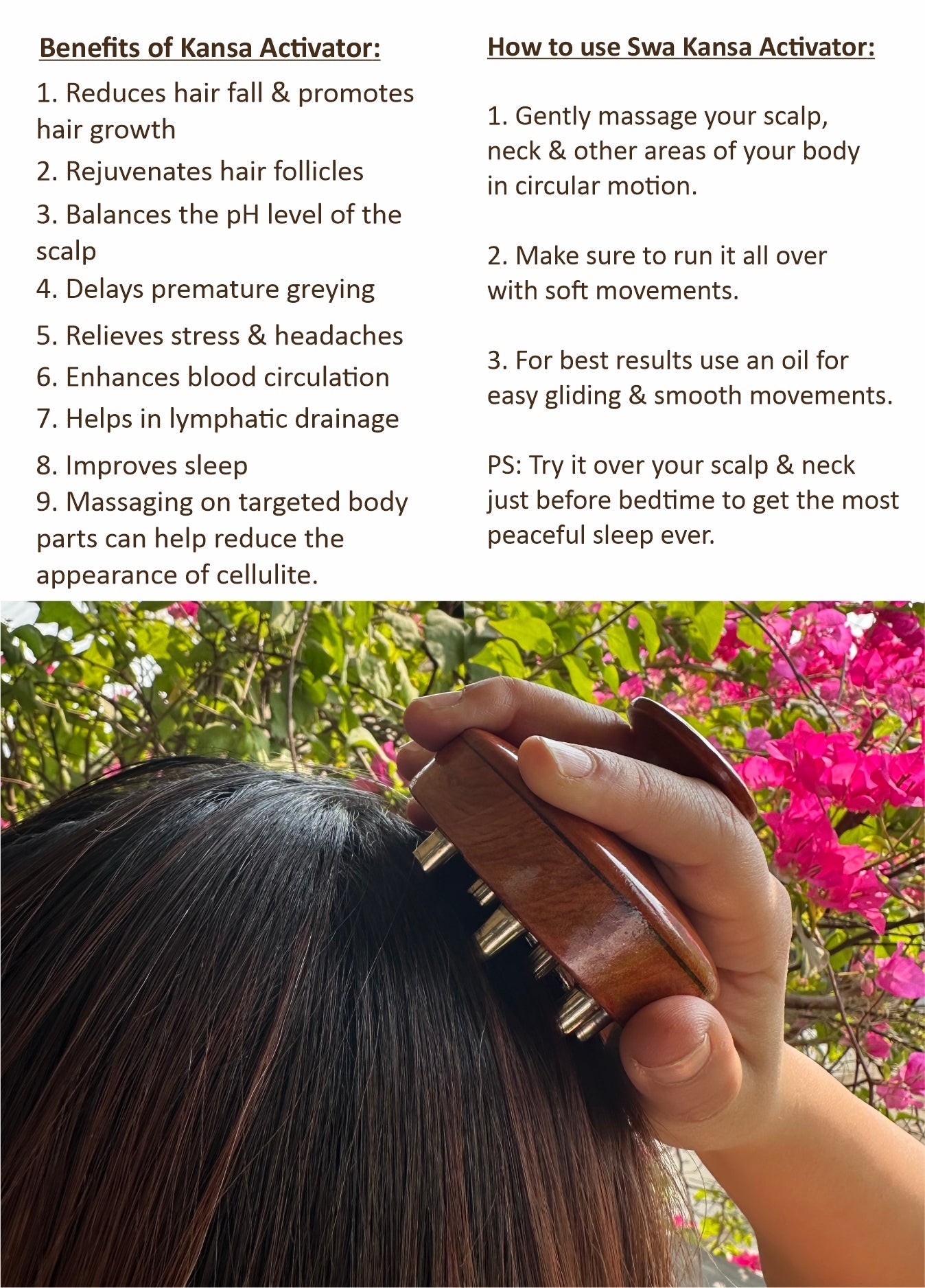 Kansa Activator for scalp &amp; body