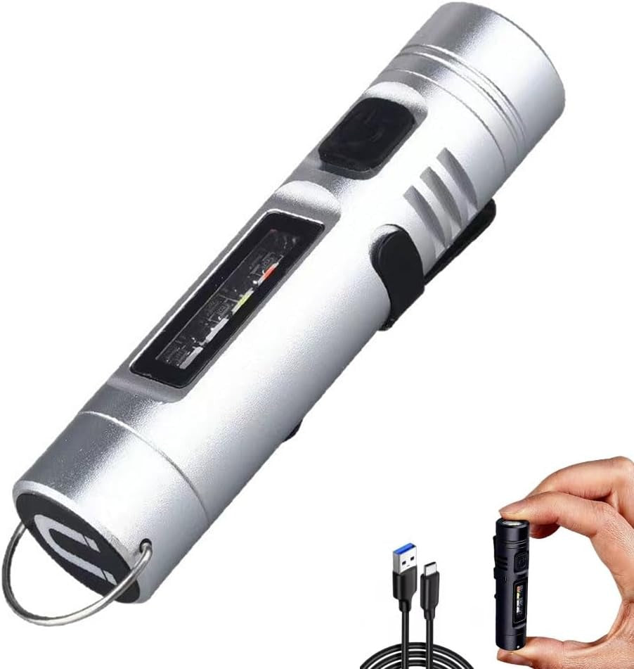 Multifunctional Mini Flashlight Keychain Made of Aluminum Alloy