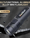 Multifunctional Mini Flashlight Keychain Made of Aluminum Alloy