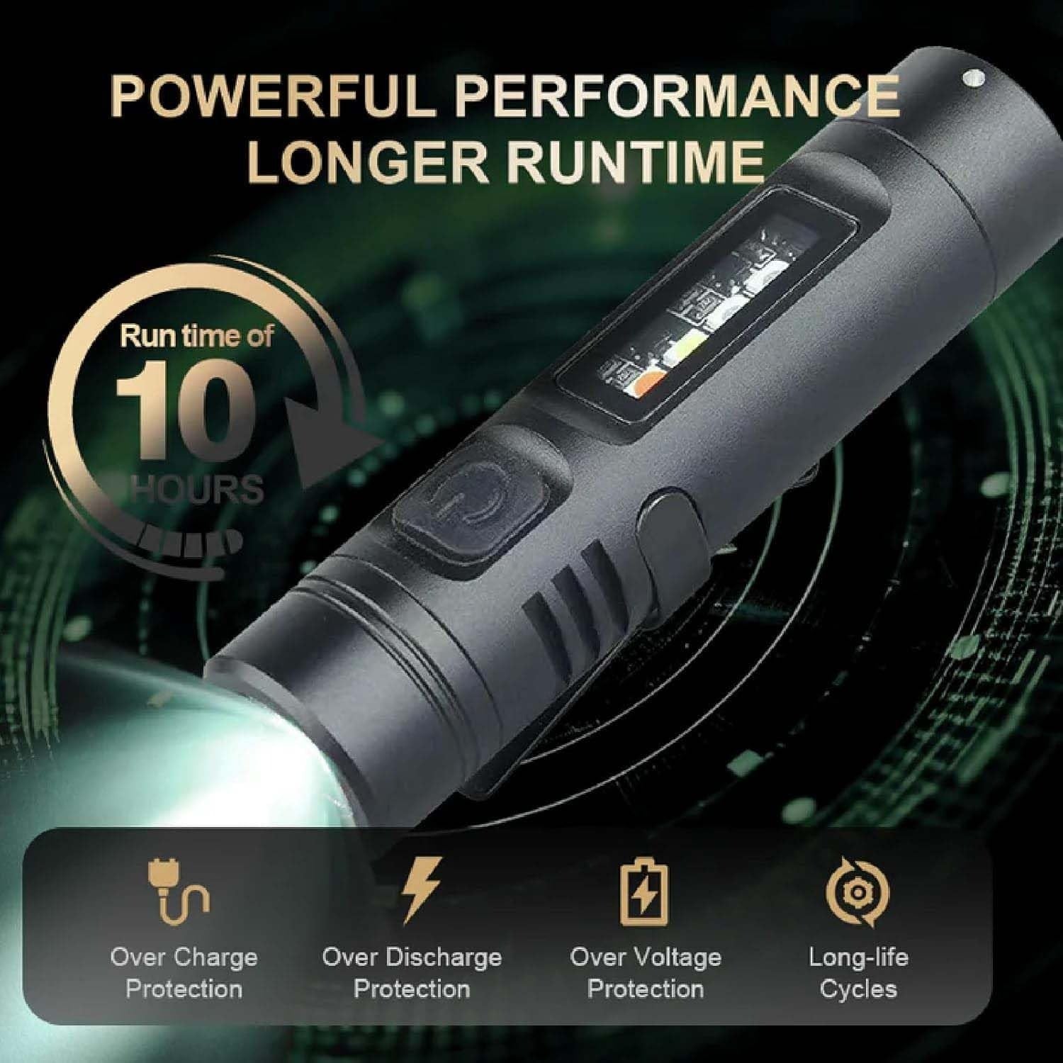 Multifunctional Mini Flashlight Keychain Made of Aluminum Alloy