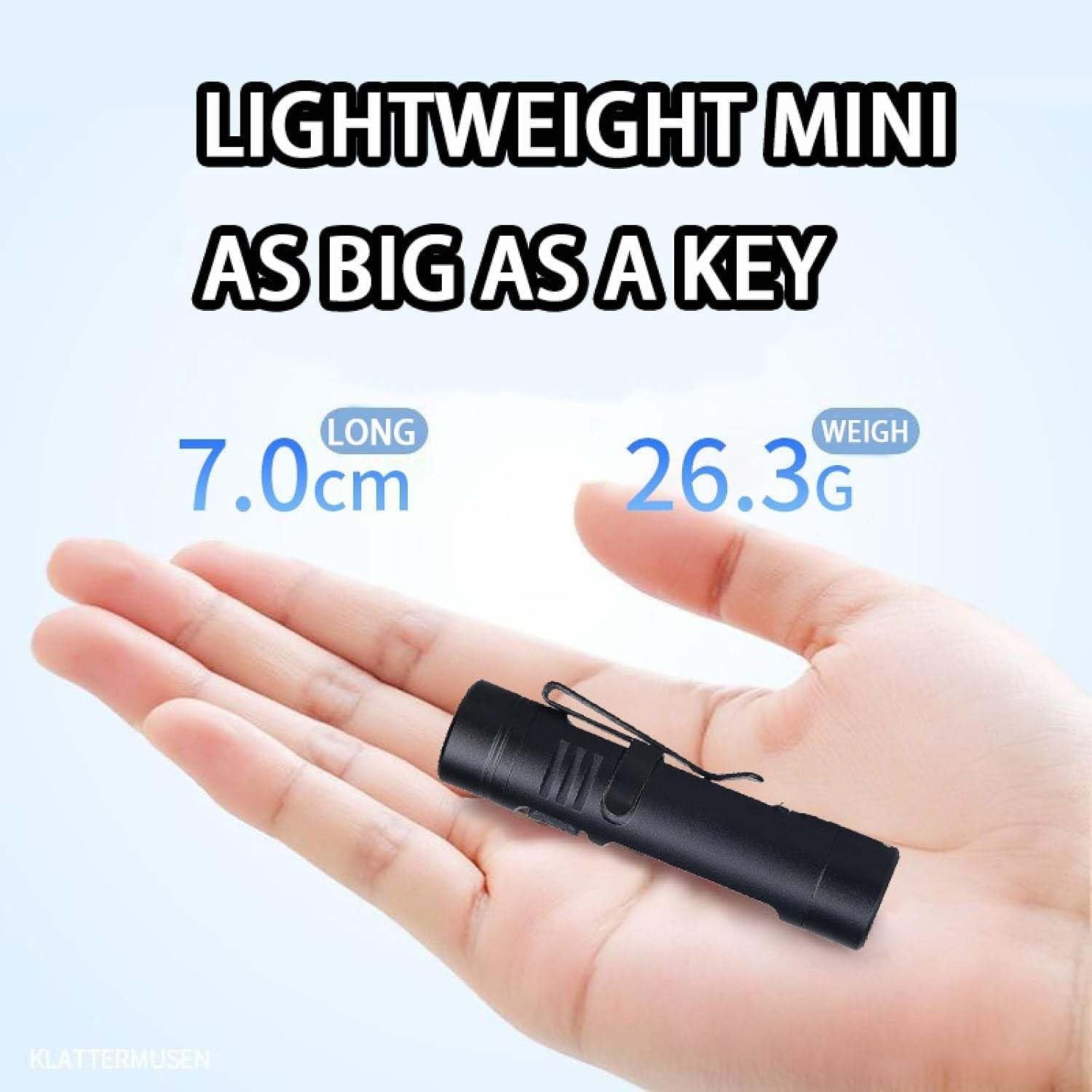 Multifunctional Mini Flashlight Keychain Made of Aluminum Alloy