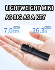 Multifunctional Mini Flashlight Keychain Made of Aluminum Alloy