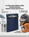 Portable Insulated Lunch Pouch for Tiffin Box
