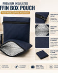 Portable Insulated Lunch Pouch for Tiffin Box