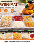 Universal Hygienic Sun Drying Mat for Masala, Haldi, Rice and more