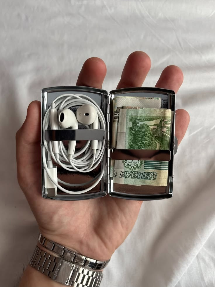 Stainless Steel Cigraette &amp; Card Holder Wallet For Men