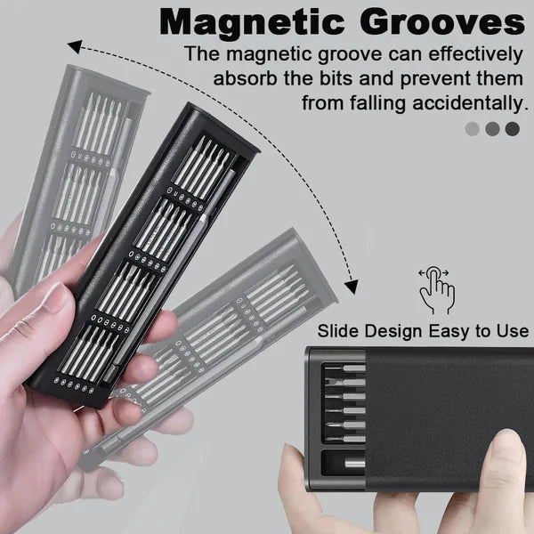 24-in-1 Multifunction Precision Screwdriver Set with Magnetic Tips