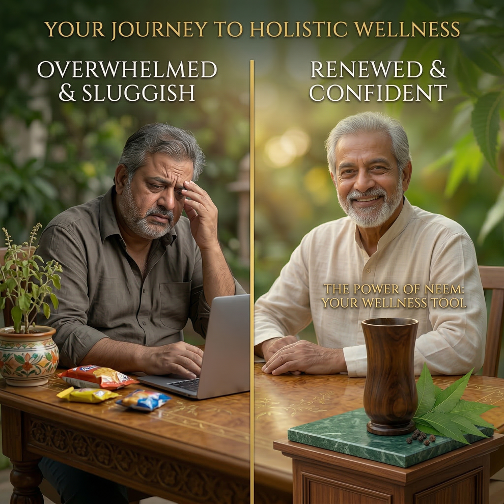 Neem Wooden Glass — Natural Weight Loss &amp; Body Detox