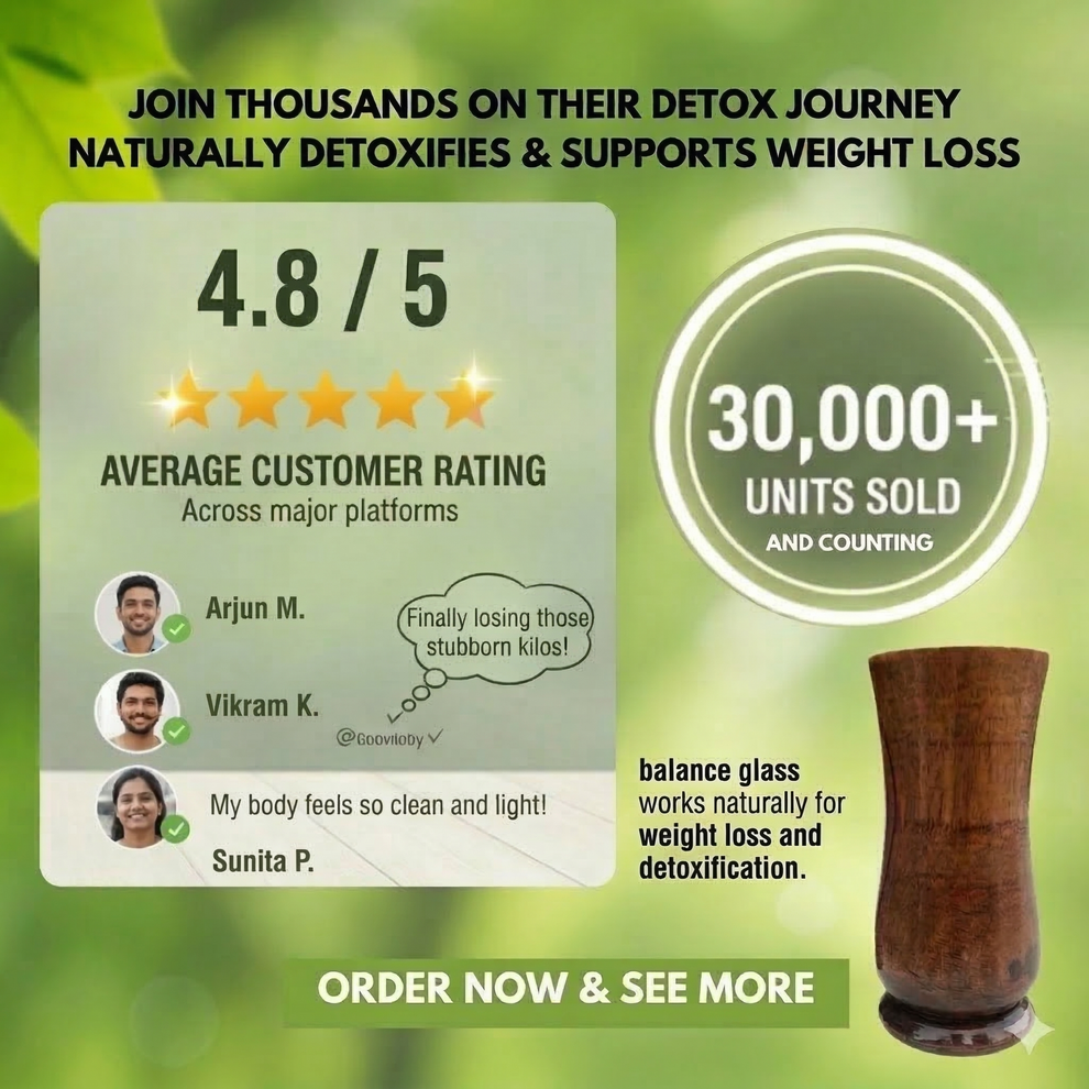 Neem Wooden Glass — Natural Weight Loss &amp; Body Detox