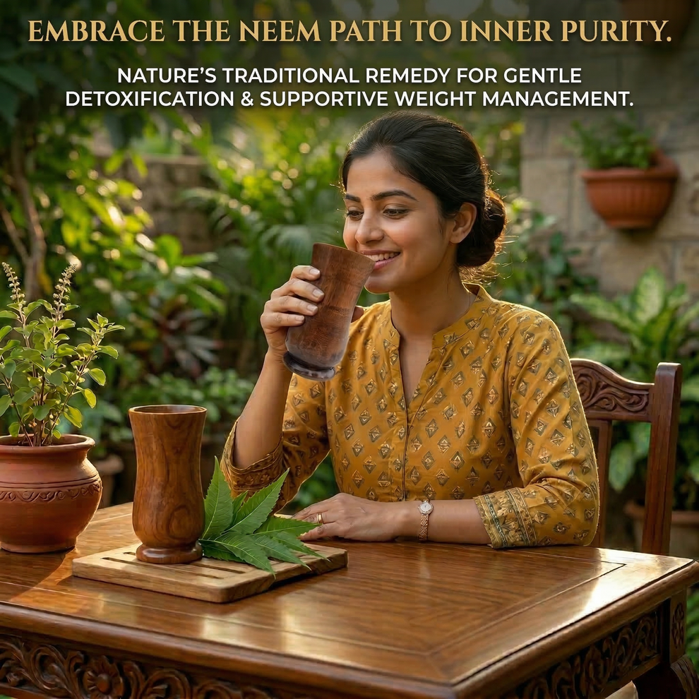 Neem Wooden Glass — Natural Weight Loss &amp; Body Detox